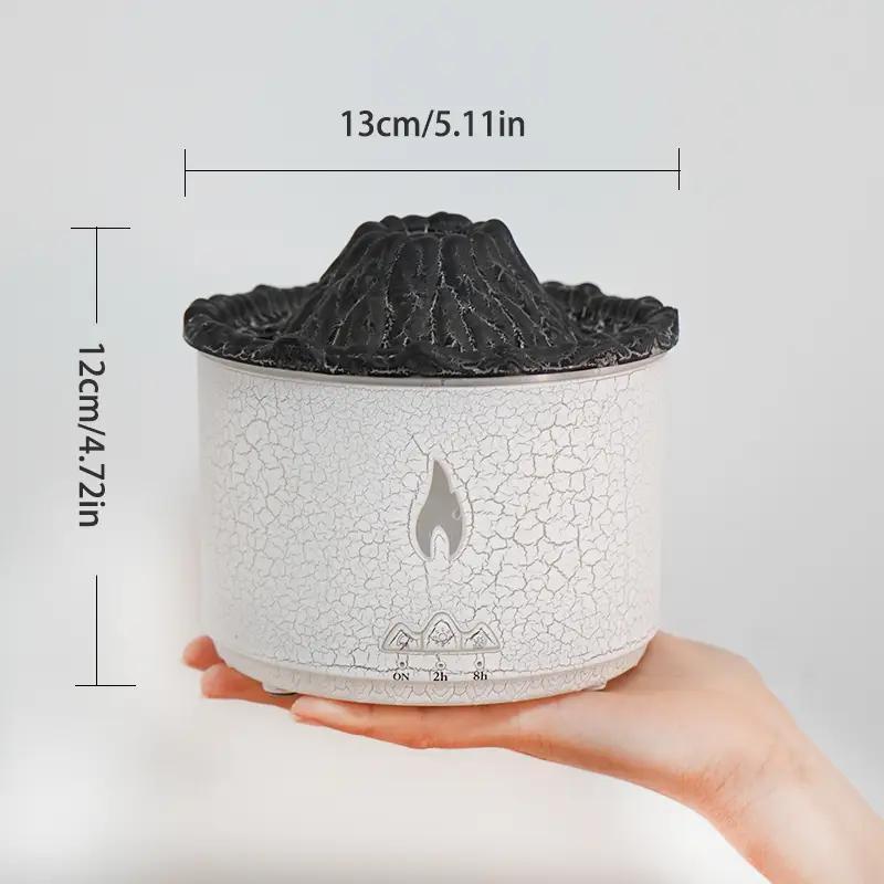 Portable Aroma Diffuser with LED Light, Simulated Volcano Design Essential Oil Diffuser Table Lamp, Decorative Air Humidifier with Night Light, Fragrance Diffuser for Dressers, Mist Maker for Bedroom Home Office Decor, Mother's Day Gift