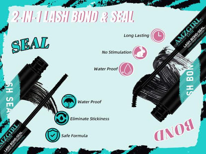 AMZGIRL LASH DIY Lash Extensions Kit Midnight Eyelashes Clusters Eyelashes Extensions Waterproof Bond and Seal Remover False Eyelash Eye Mak