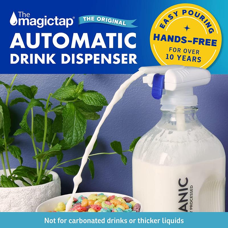 The Magic Tap Automatic Drink Dispenser - Hands-Free Beverage Dispenser for Fridge - Perfect for Milk, Juice - Gifts for Women & Men