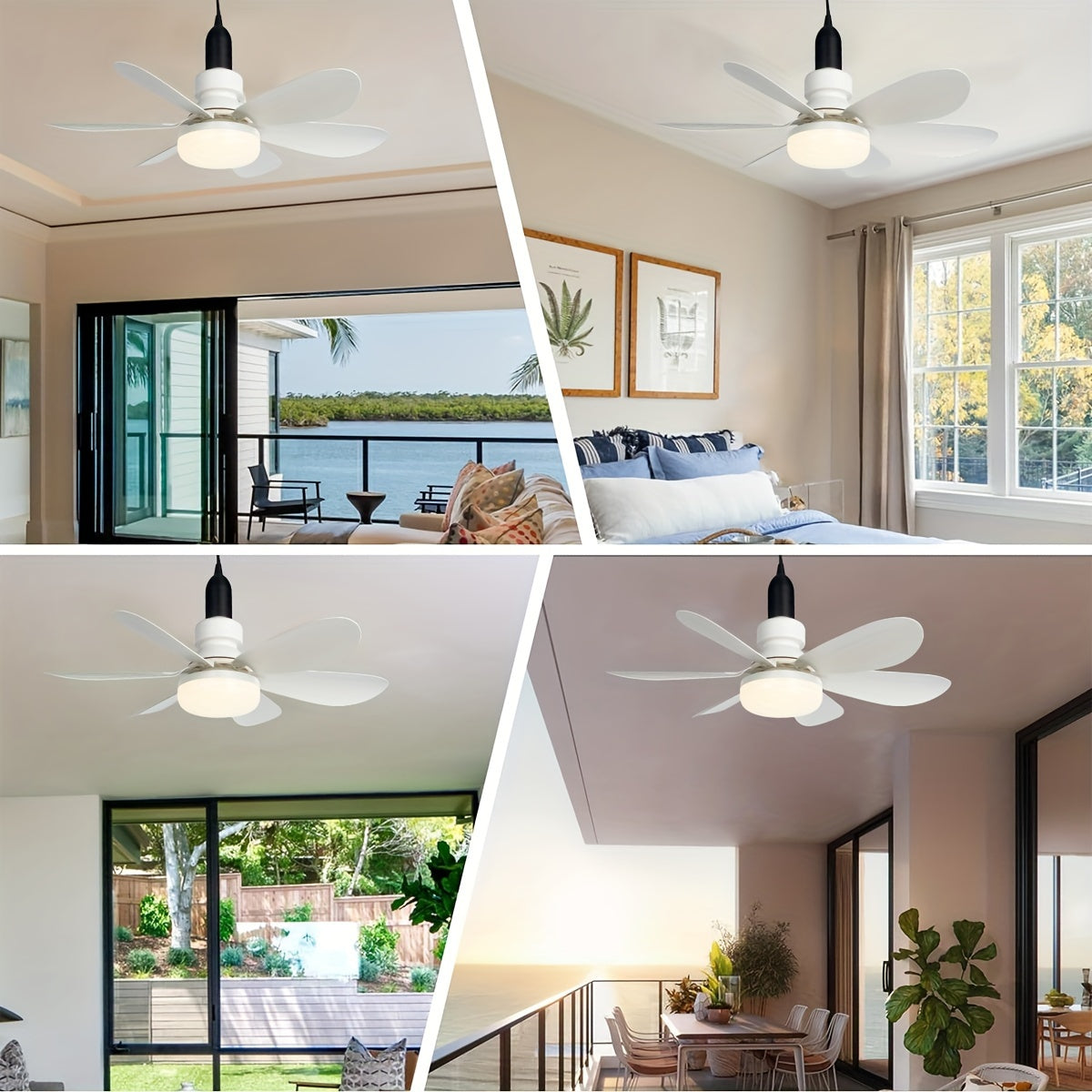 1pc Socket Fan Light, Screw Ceiling Fans With Lights And Remote, E26/E27 Easy Install Ceiling Fan, Base Small Ceiling Fan Replacement For Light Bulb, Dimmable Socket Fan Ceiling, Fan With Light For Bathroom, Bedroom, Kitchen, Living Room