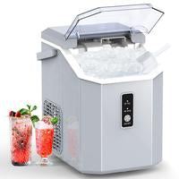 Ice Maker Machine,Ice Makers,Ice Maker Countertop,9 Cubes Ready in 6-13 Minutes,26lb/24H,Compact Machine with Scoop and Basket,White Kitchen Utensils