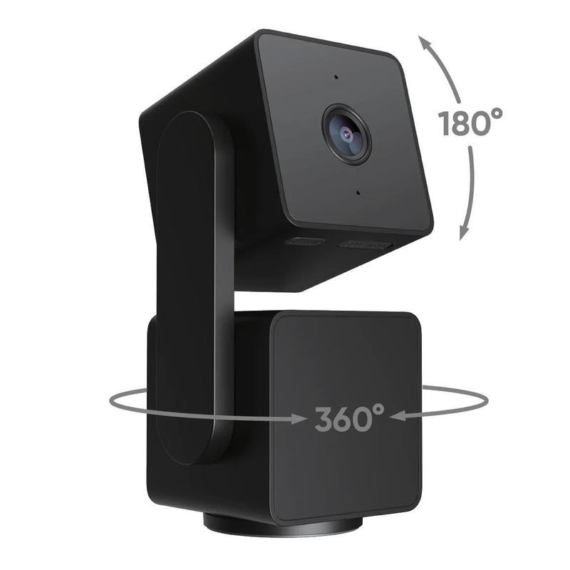 Wyze Cam Pan v3 — #1 Smart Camera on TikTok, Wired 1080p Pan Tilt Zoom (PTZ), 360º Motion Tracking, For Dog/Cat/Pets/Baby/Security System, Color Night Vision, Indoor/Outdoor IP65-Rated, WiFi, 2-Way Audio, Works w/ Alexa & Google Assistant, LED Blink, App