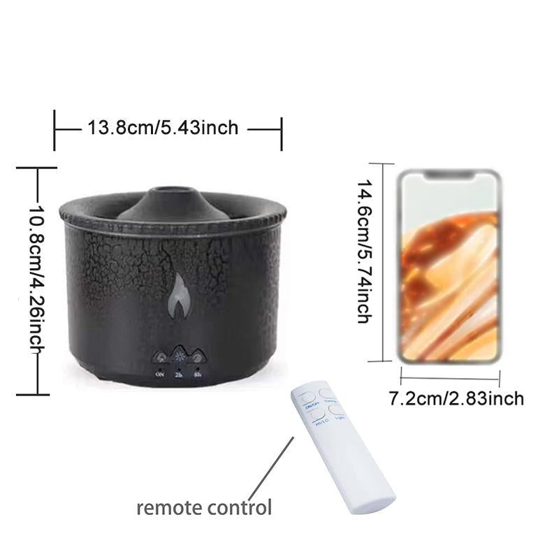 Portable Aroma Diffuser with LED Light, Simulated Volcano Design Essential Oil Diffuser Table Lamp, Decorative Air Humidifier with Night Light, Fragrance Diffuser for Dressers, Mist Maker for Bedroom Home Office Decor, Mother's Day Gift