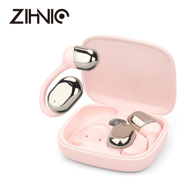 ZIHNIC ZN-S05 Openear Bluetooth Earbuds - Fashionable earphones 1-Piece Wireless Gaming Headphones with Low Latency,HIFI Sound Quality Music Earbudsfor Gaming Travel Sports On Ear Open Ear Wireless IP5 WATER PROOF  On Ear Remote Control Built-in Mic
