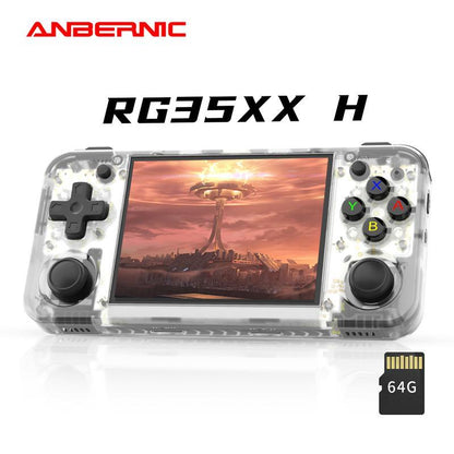 Anbernic RG35XX H Handheld Gaming Console, 1 Set 3.5 Inch IPS Screen Retro Games Consoles with Screen Protector & Type-C Cable, Spring Gifts, Fast Push Game Game Console for Home Use, Gift for Friend