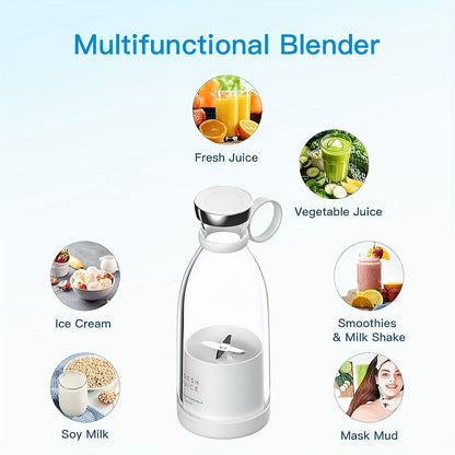 11.83oz Portable Electric Wireless Mini Fruit Blender Juicer - Perfect for On-the-Go!
