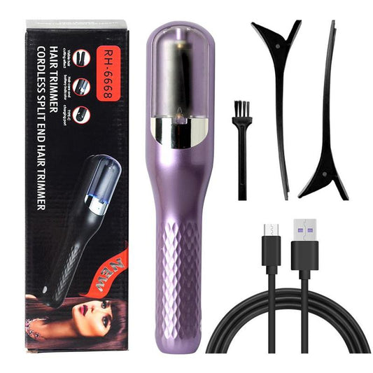 Spring Automatic Electric Hair Clipper, 1 Piece Multi-functional Type C Rechargeable Hair Split End Clipper, Professional 2 in 1 Hair Edge Control Trimmer, Portable Wireless Hair Trimmer, Hair Care Products, Mother's Day Gift, Trending Products