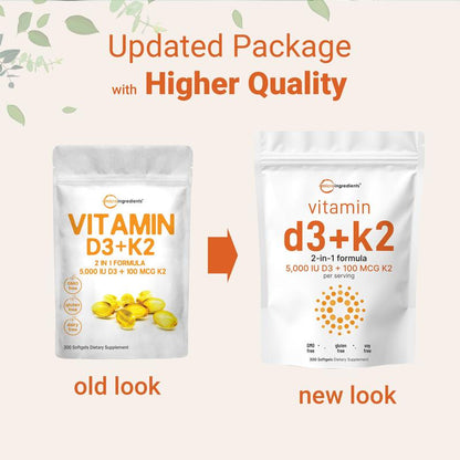 Vitamin D3 K2 300 Softgels 5000IU