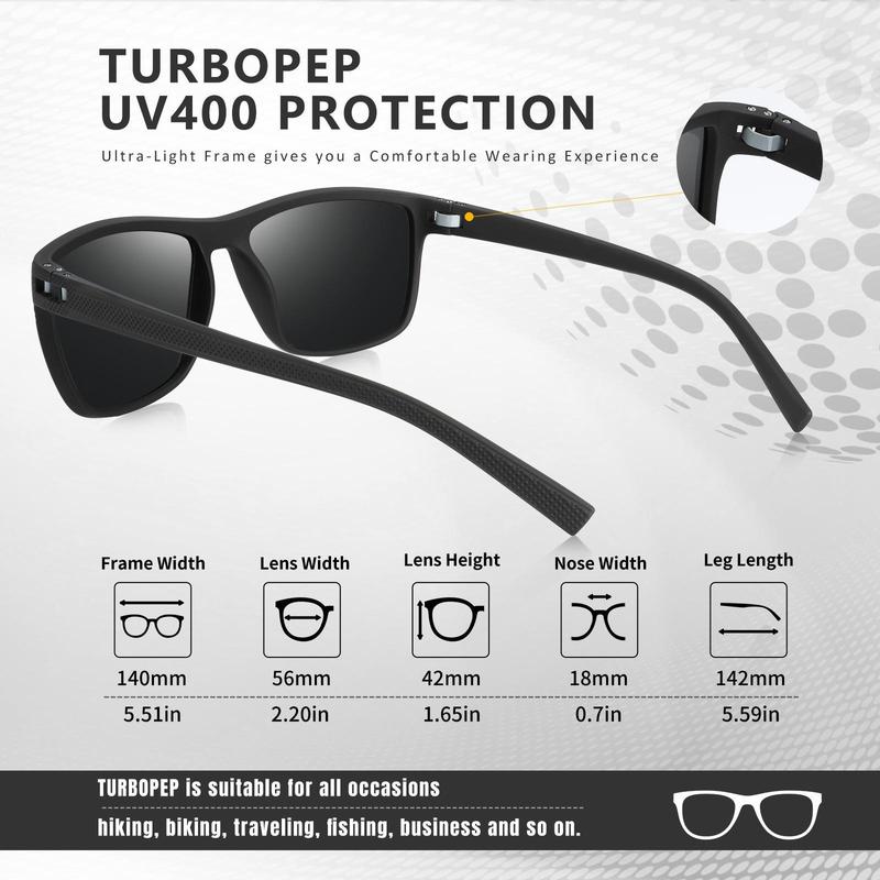 TURBOPEP 3 Pairs Simple Sunglasses For Everyday Use, Unisex Polarized Glasses, Square Sunglasses,Lightweight Frame Sun Glasses with UV Prote