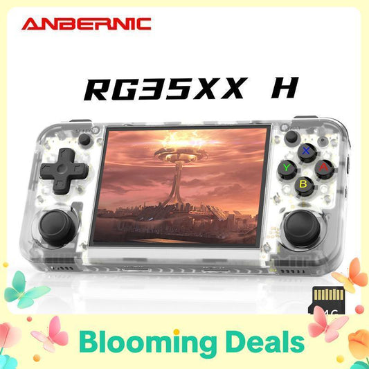 Anbernic RG35XX H Handheld Gaming Console, 1 Set 3.5 Inch IPS Screen Retro Games Consoles with Screen Protector & Type-C Cable, Spring Gifts, Fast Push Game Game Console for Home Use, Gift for Friend
